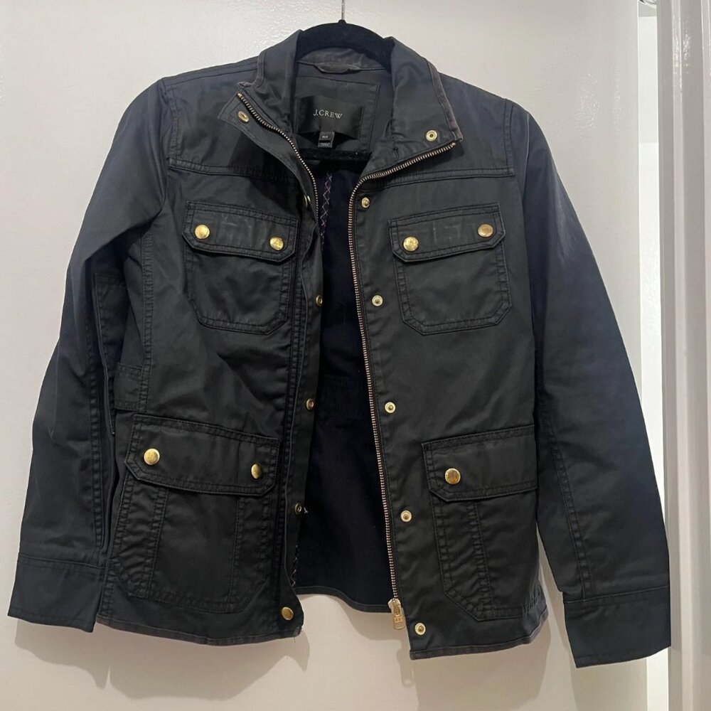 J.Crew Black Utility Jacket Lightweight